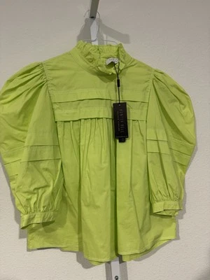 Hunter Bell Sofia Top NWT $345 Sz M Lime Punch - Image 1 of 4
