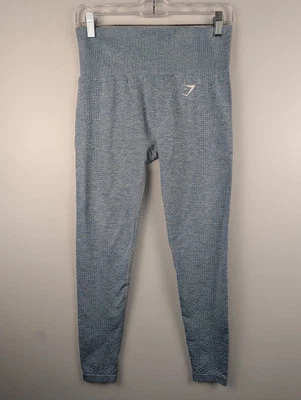 Gymshark 女式 Vital 无痕 2.0 紧身裤婴儿蓝色 M 无痕讨人喜欢 — 第 1/4 张图片