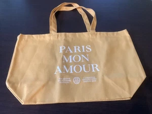 Neu Mon Amour Paris große Tasche senfgelb Baumwolle Canvas - Bild 1 von 4