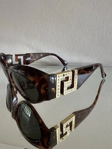 Vintage Authentic Versace Sunglasses T74/C Col 869RH Tortoiseshell Unisex - Picture 1 of 7