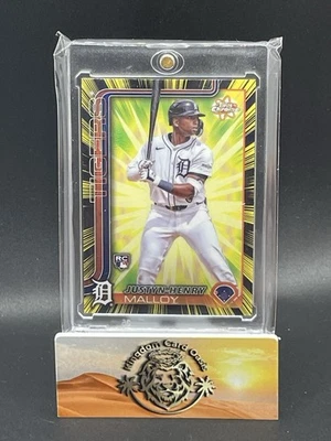 2025 Topps Chrome #RR-13 Justyn-Henry Malloy Radiating Rookies Detroit Tigers SP - Image 1 of 2