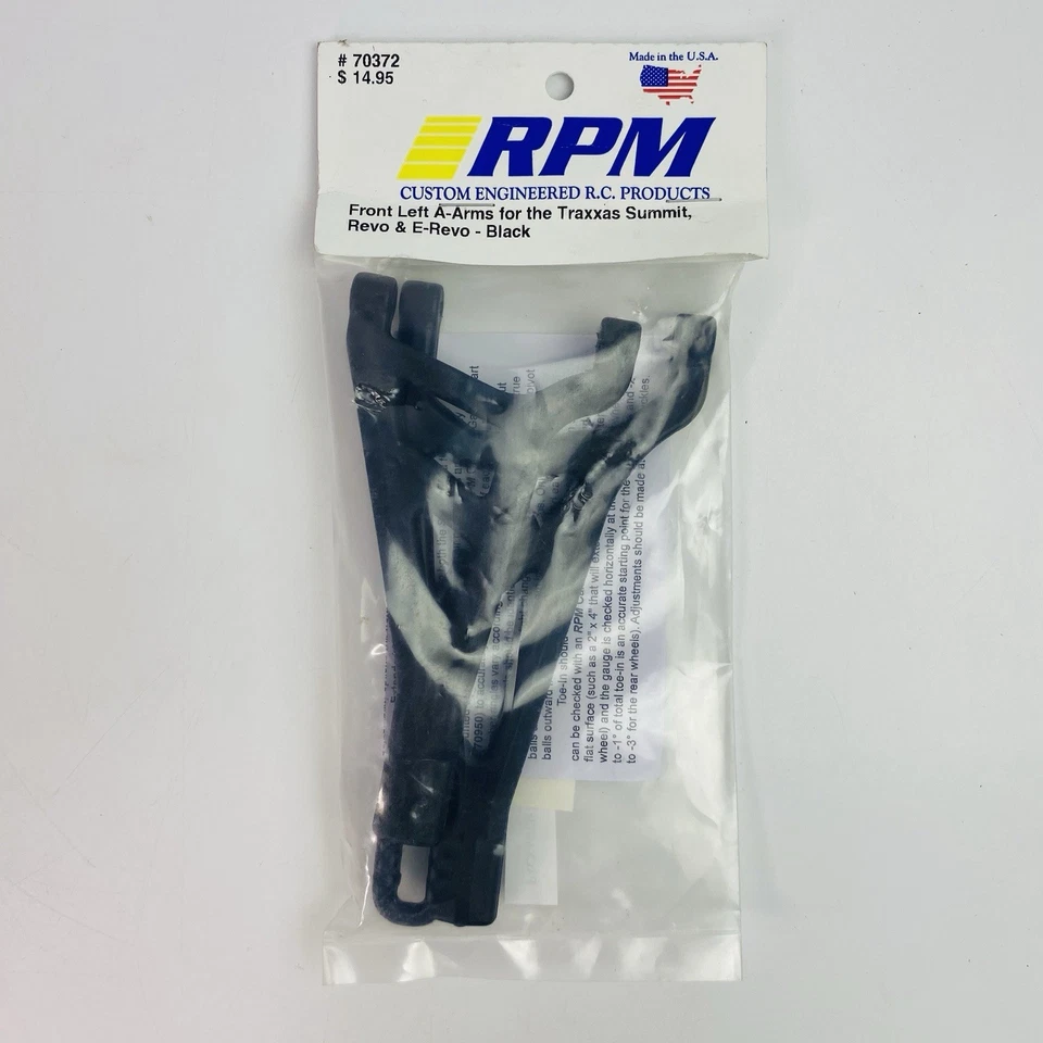 RPM 70372 Front Left A-Arms For Traxxas Summit/Revo & E-Revo-Black NEW - Image 1 of 4