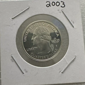 Moneda Missouri 2003 cuarto de Washington 90 % plata #8/14 muy bonita prueba - Imagen 1 de 2