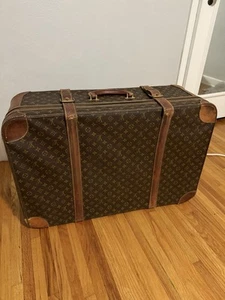 Louis Vuitton Stratos Vintage Suitcase Monogram Brown Tan 100% Authentic - Picture 1 of 8