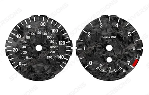 BMW E81 E82 Petrol Forged Carbon Dial Cards Gauges - Picture 1 of 1