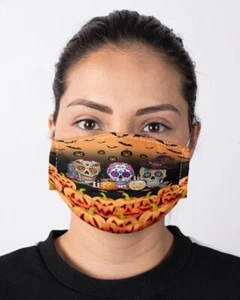 Skull Halloween Unisex 3D Printed Face Mask - Washable and Reusable  - Picture 1 of 4