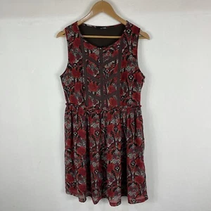 Ladakh Womens Dress Size 12 Multicoloured Floral Sleeveless A-Line 22530 - Picture 1 of 8