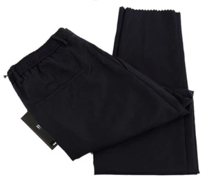 HUGO BOSS Mens Navy Blue GENIUS Drawstring Wool Flannel Slim Fit Pant 32 R NWT - Picture 1 of 4