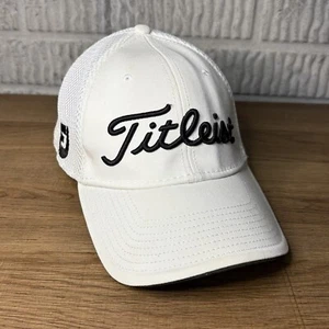 Titleist FootJoy Golf Tour Baseball Hat Cap White New Era Medium Flex Adjustable - Picture 1 of 7