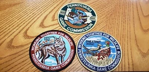LOTE DE 3 PARCHES #1 COMISIÓN DE JUEGOS DE PENNSYLVANIA TRABAJANDO JUNTOS PARA LA VIDA SILVESTRE - Imagen 1 de 4