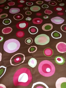 60s Retro Style Groovy Circle Print Cotton Quilt Fabric 2 yards x 45" wide - Picture 1 of 5