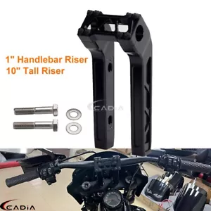 1" Club Style Handlebar Riser 10" 11" Pullback Riser For Harley Dyna FXD Softail - Picture 1 of 10