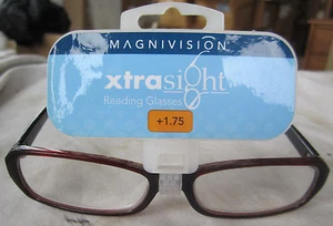 MAGNIVISION Xtrasight READING GLASSES NEW W/ Tag +1.75 RSP258T-175 RED - Picture 1 of 3