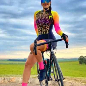 Women's Cycling Jersey Suit One Piece Short Sleeve Gel Pad - Picture 1 of 22