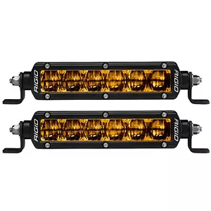 Rigid 906704 SR-Series PRO DOT SAE Yellow Fog LED Lights Pair Kit Set Universal - Foto 1 di 9