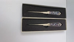 2 Letter opener Metal Mother of pearl Letter opener metal - Picture 1 of 7