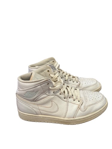 Scarpa sneakers Nike AIR JORDAN 1 Mid Triple bianca uomo 9 pelle 554724 109 2018