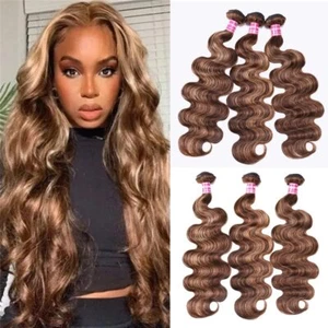 Paquetes de extensiones de cabello humano UNICES Malasia Highlights rubios ondas corporales tejidos - Imagen 1 de 9