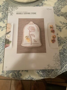 Disney Beauty and the Beast Rose Marble Serving Stone - Picture 1 of 10