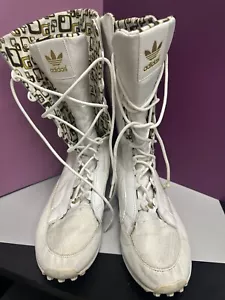 Vintage 2000s Adidas White Shoe Boots Size 8.5 - Picture 1 of 5