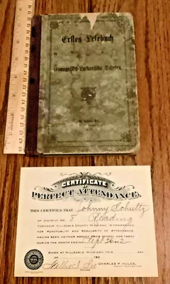 Erstes Lesebuch Fur Evangelisch-Lutherische Schulen HC 1891 Plus A Certificate - Image 1 of 4