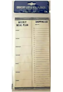 GROCERY LIST & MEAL PLANNER Pad - 5" x 10" - Un anno completo di pianificazione - 52 shts - Foto 1 di 2