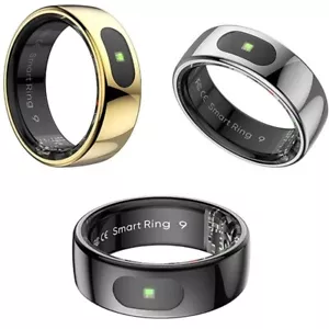 5ATM&IP68 Wasserdicht Smart Ring Schlafmonitor Blutsauerstoff Fitness Tracker - Bild 1 von 35