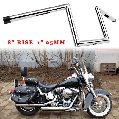 Manillar Z-bar plateado para motocicleta Harley Davidson Dyna Super Glide 1" 25 mm Foto 1 de 4