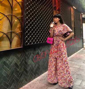 BNWT ZARA PURPLE PINK RED FLORAL BLACK TRIM TIE WAIST CROP TOP SHIRT BLOUSE M - Picture 1 of 10