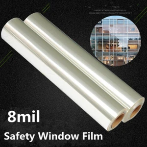2mil/4mil/8mil/12mil Safety Window Film House/Bank Anti-shatter Glass Stick 30M - Picture 1 of 16