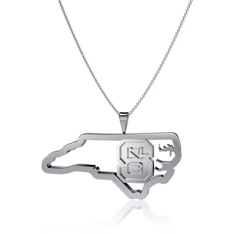 Dayna Designs NC State Wolfpack Team State Outline Necklace Cover