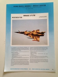 TECHNISCHES DATENBLATT ANGRIFF BREGUET LUFTFAHRT FLUGZEUG MIRAGE 3 / 5 / 50 C20 - Bild 1 von 2
