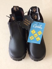 GROSBY BOYS BOOTS SHOES, BLACK LEATHER, SIZE 11, BRAND NEW