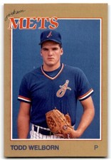 1988 Grand Slam Baseball Card Todd Welborn a Jackson Mets #16