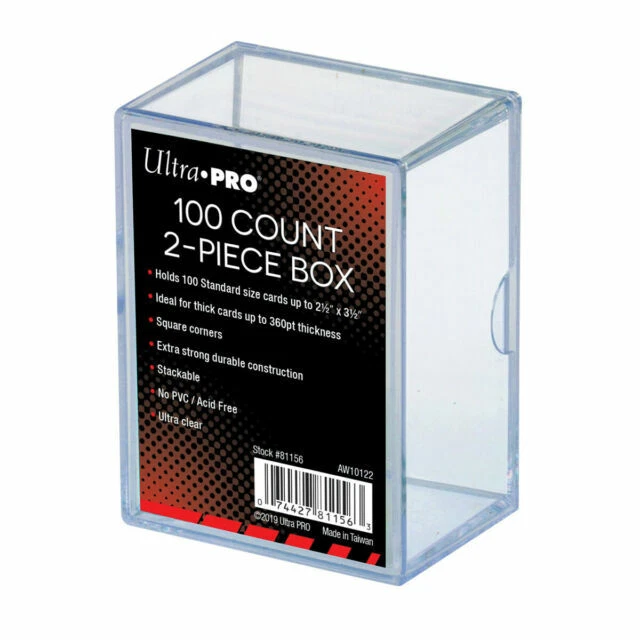 Ultra Pro 2-Piece 100 Count Clear Card Storage Box