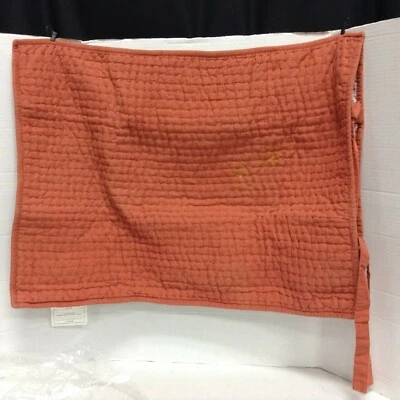 Pottery Barn Pick Stitch Hecho a Mano Algodón Lino Falsa ESTÁNDAR Terra Cotta Foto 1 de 4