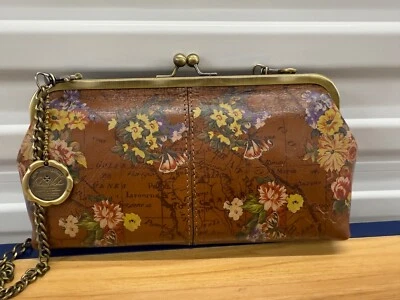 Bolso sin asas Bandolera Patricia Nash POTENAZ Marco de Cuero ~ Mapa Floral ¡Con ENCANTO! Foto 1 de 4