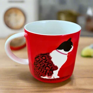 Wild About Words 14oz Cat Mug Double-Sided | Dominique Vari Black & White Cat - Picture 1 of 4