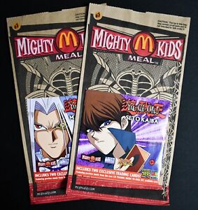 Yugioh 2002 McDonalds Mighty Kids Meal Bag Rare Vintage with CD X2