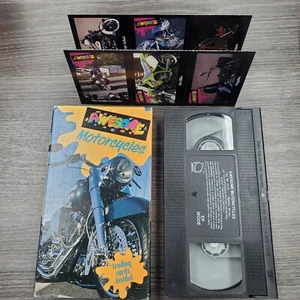 Awesome Motorcycles VHS [1994] Harley Davidson Biker Kids Documentary W/9 Cards  - Picture 1 of 11