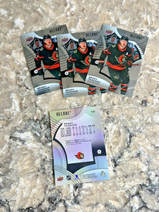 (4) 2021-22 Upper Deck Allure Tim Stutzle #80 Ottawa Senators