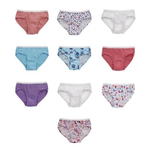 Hanes Girls Toddler Underwear Cotton Knit Tagless Bikini Panties Colors Vary 4/5 - Picture 1 of 4