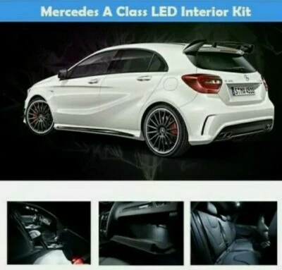 KIT LED INTERNI MERCEDES CLASSE A W176 ANTERIORE+POSTERIORE+BAGAGLIAIO NO ERROR - Immagine 1 di 4