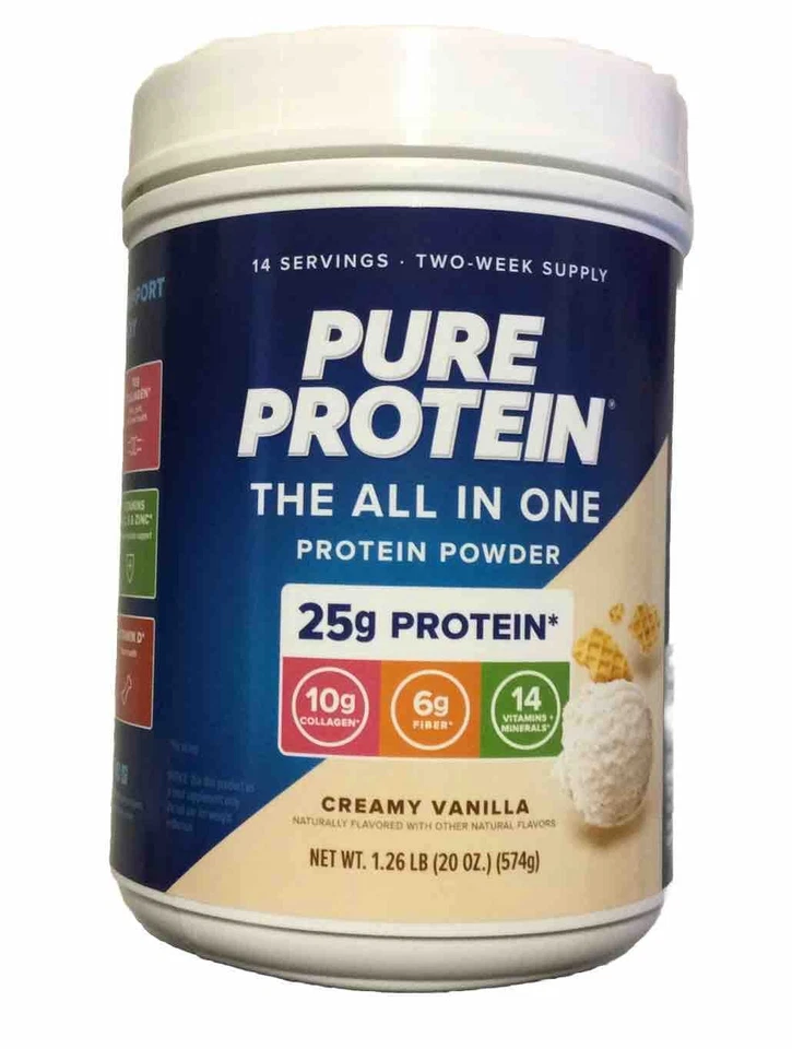 (3) Pure Protein The All in One Protein Powder - 1.29 lbs Creamy Vanilla (G1) - Image 1 of 1