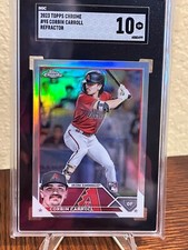 2023 CORBIN CARROLL TOPPS CHROME SILVER REFRACTOR SCG 10 ROOKIE CARD
