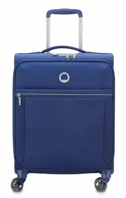 DELSEY PARIS Brochant 2.0 4 Double Rolls Cabin Trolley Slim Line 55 Trolley Blue - Bild 1 von 3