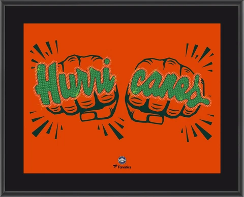 Miami Hurricanes 10.5" x 13" 2019 Touchdown Rings Sublimated Plaque Cover