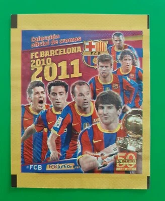 PANINI SEALED PACK BARCELONA 2010 2011 INIESTA MESSI POCHETTE BUSTINA SOBRE TÜTE - Imagen 1 de 2