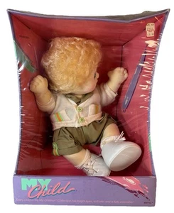 Mattel My Child Vintage 1985 Puppe Junge blonde Haare blaue Augen neu im Karton 12 Zoll Baby - Bild 1 von 7