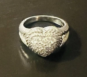 Judith Ripka Sterling Silver Pave CZ Heart Ring Size 10 - Picture 1 of 4